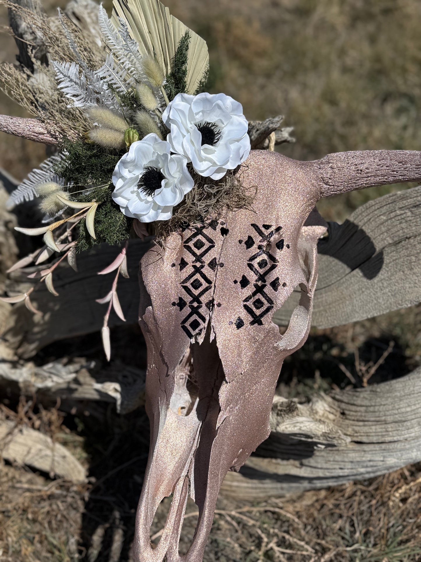 Pink Beauty Cow Skull