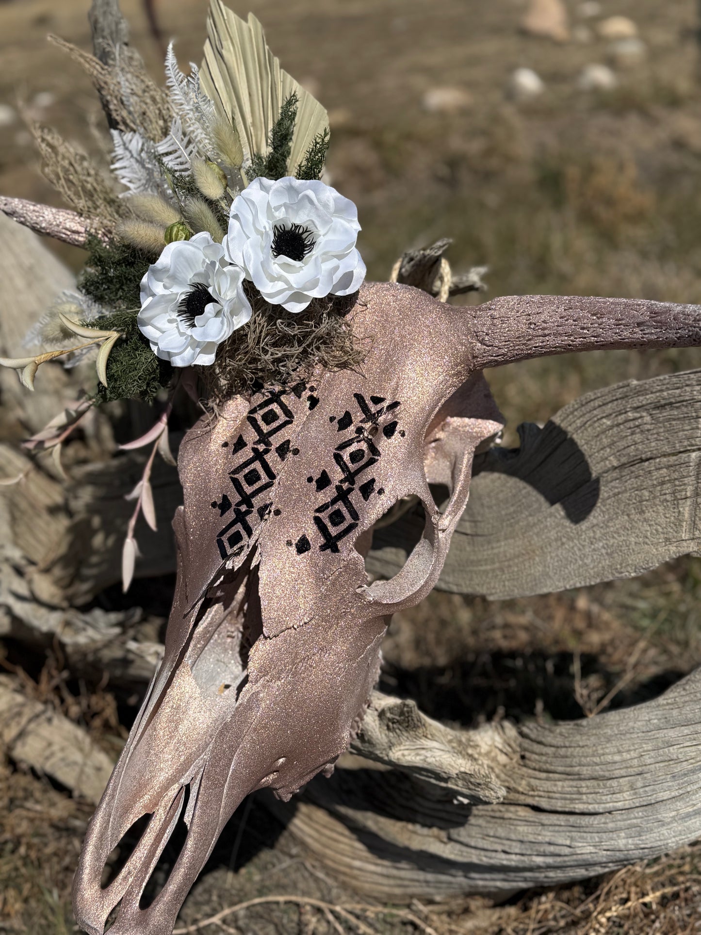 Pink Beauty Cow Skull