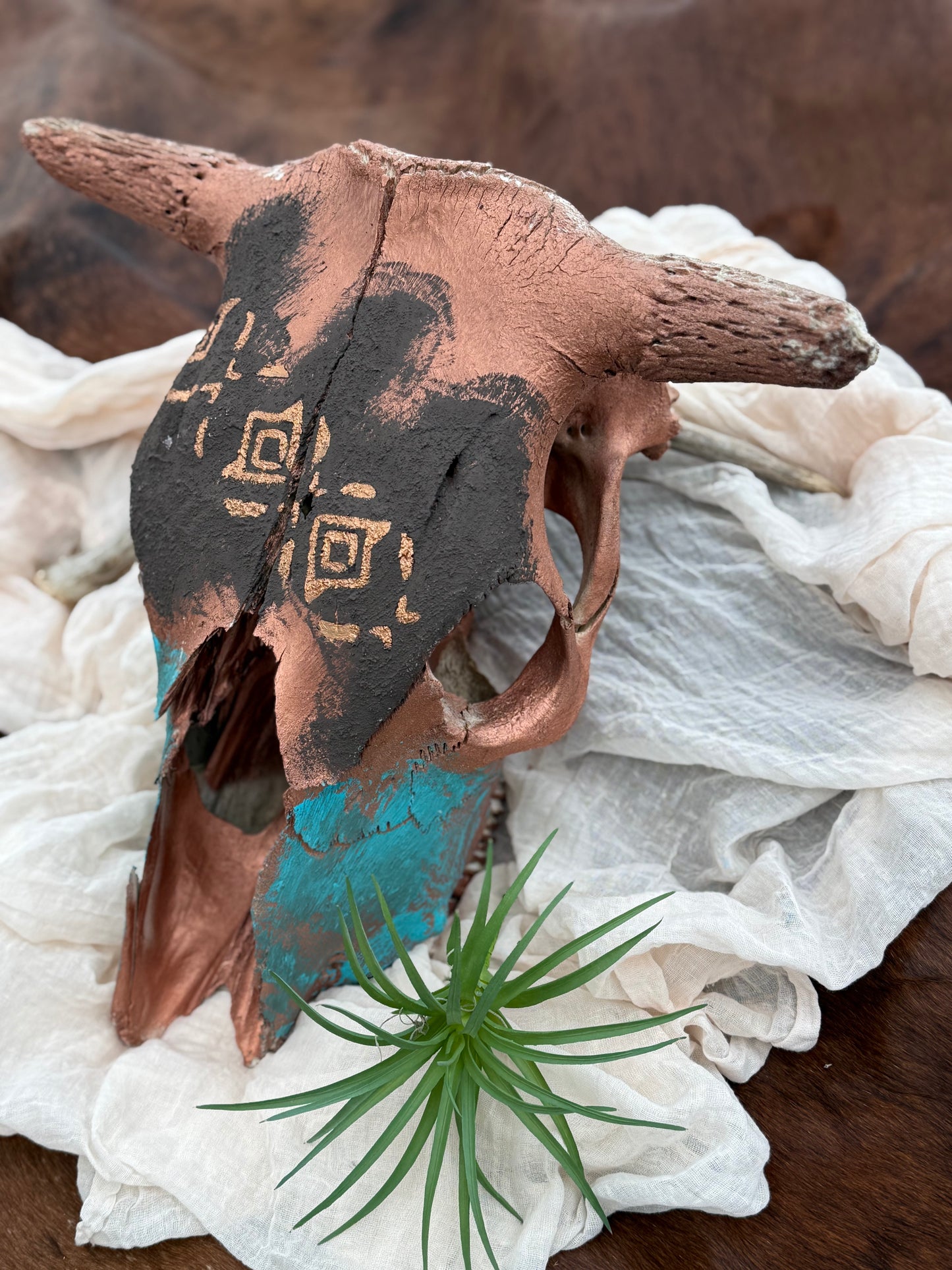 Bronze Cow Skull