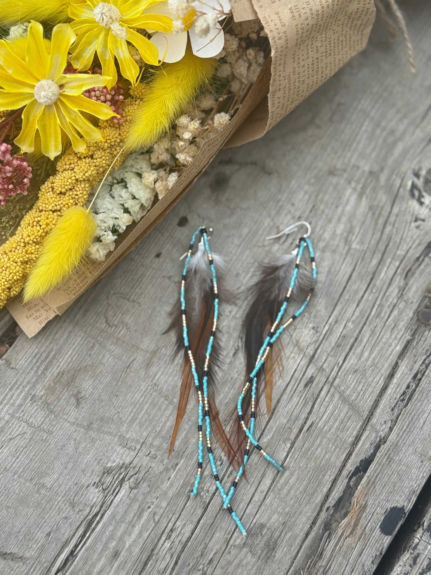 Long boho earrings