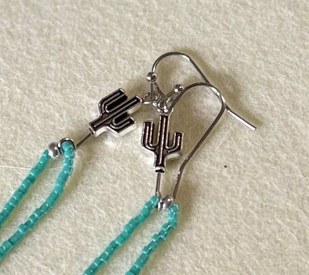 Cactus dangle earrings