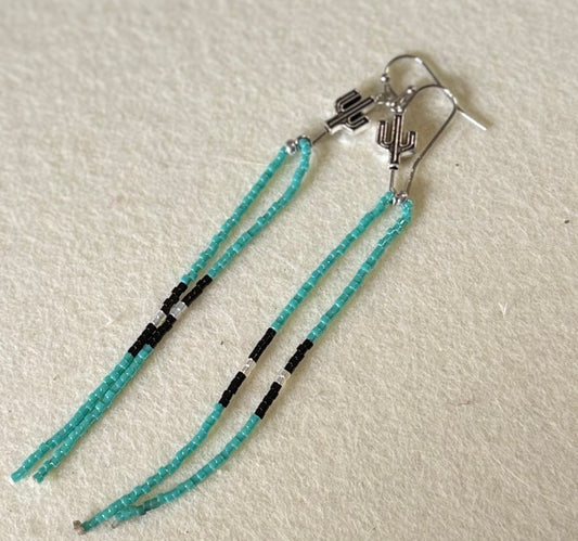 Cactus dangle earrings