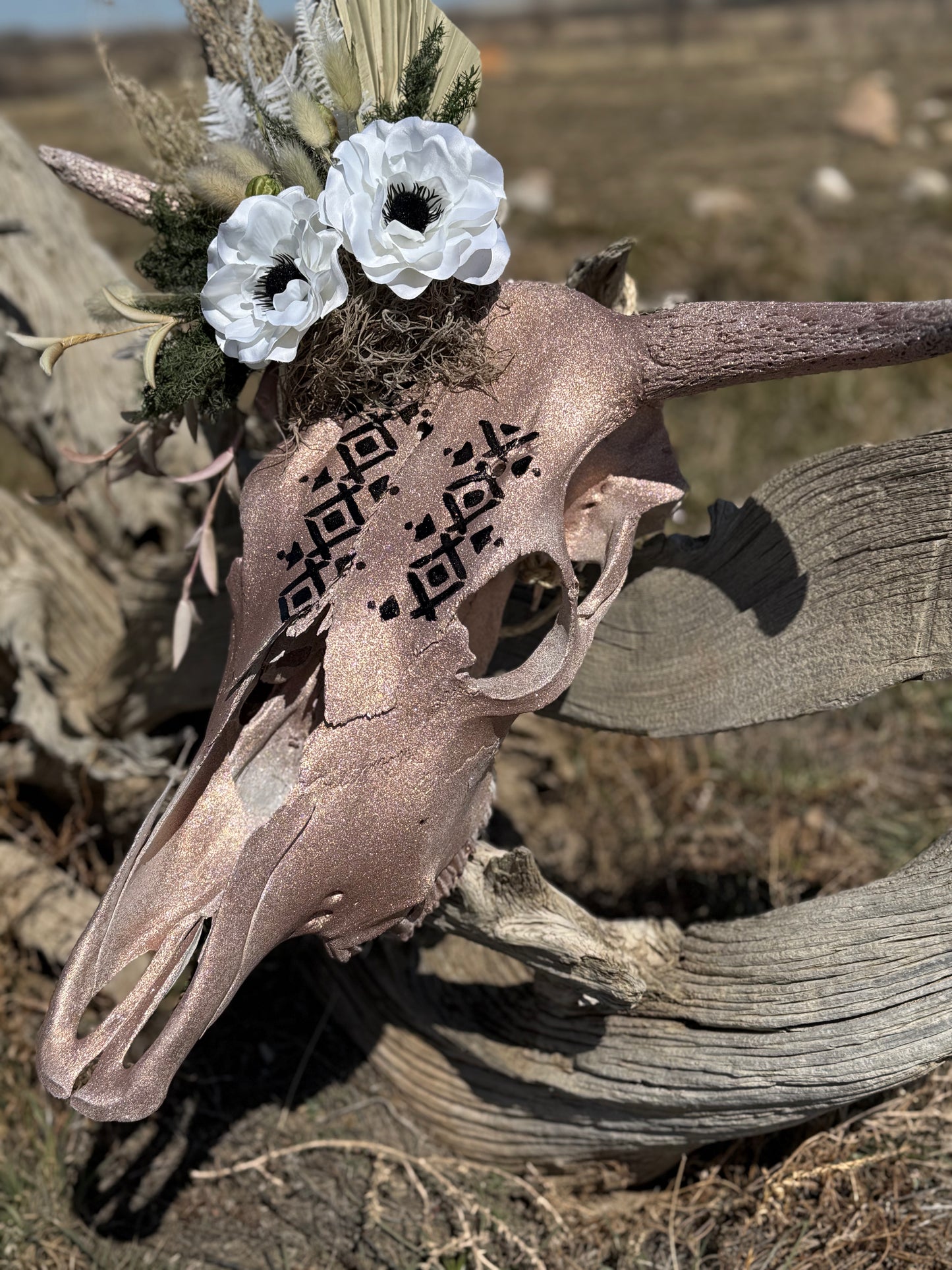 Pink Beauty Cow Skull