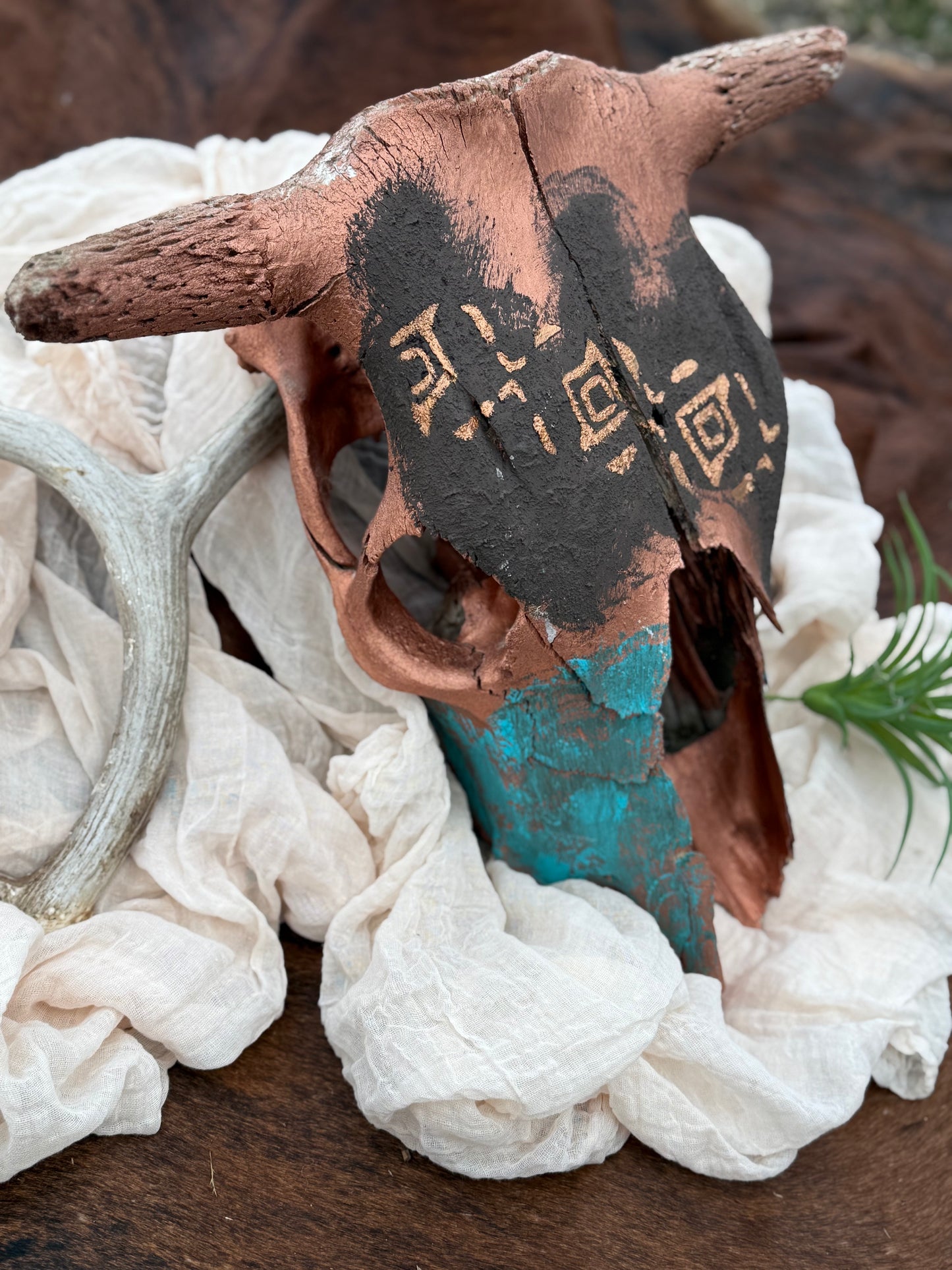 Bronze Cow Skull
