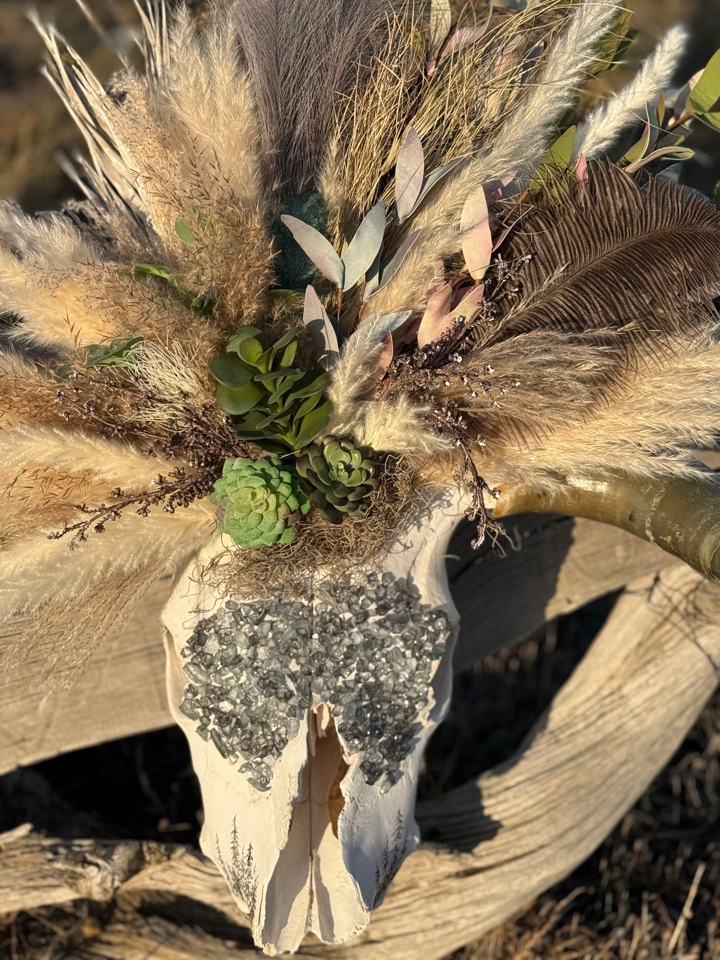 Boho Cow Skull