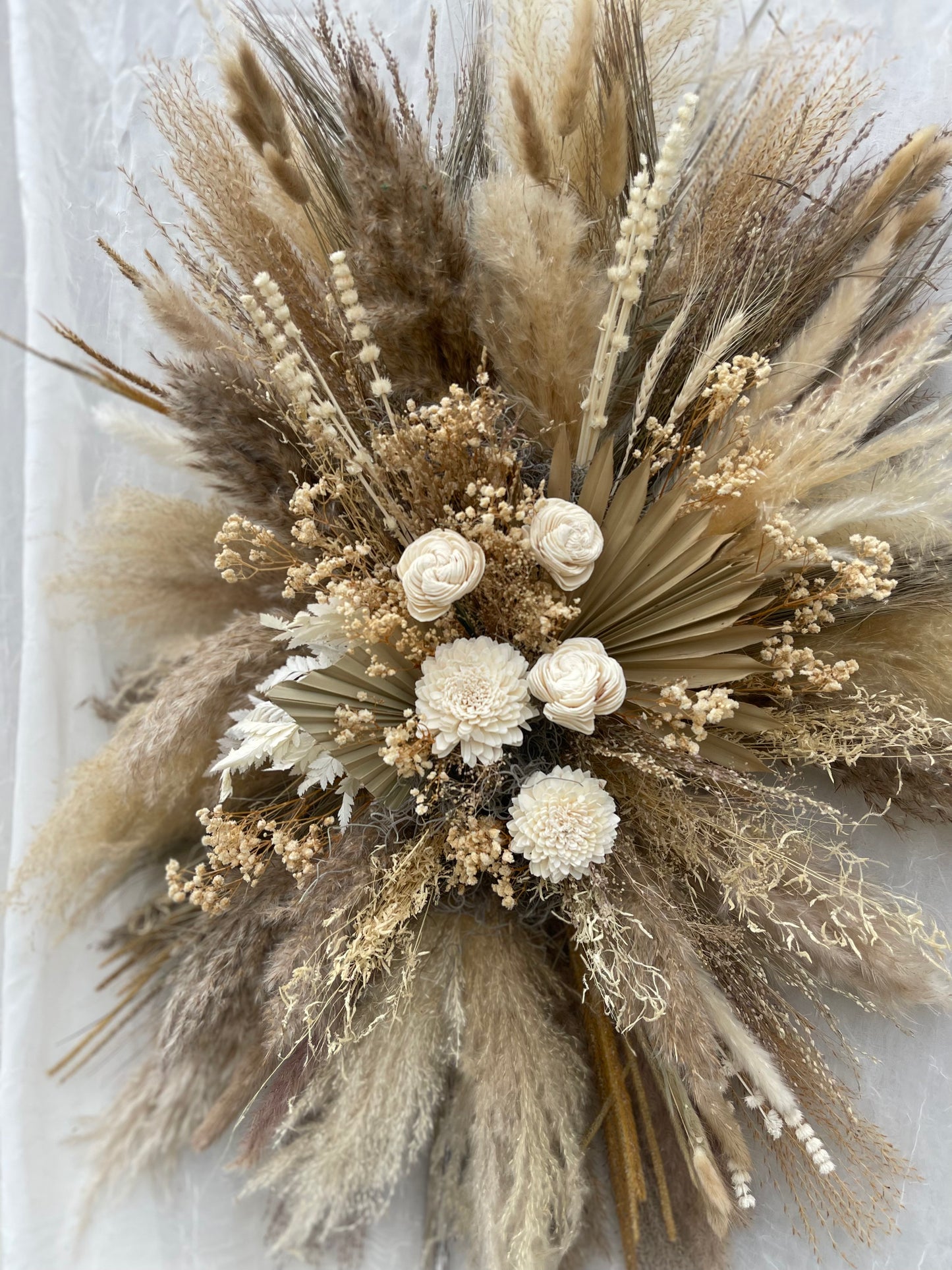 Pampas grass wall decor