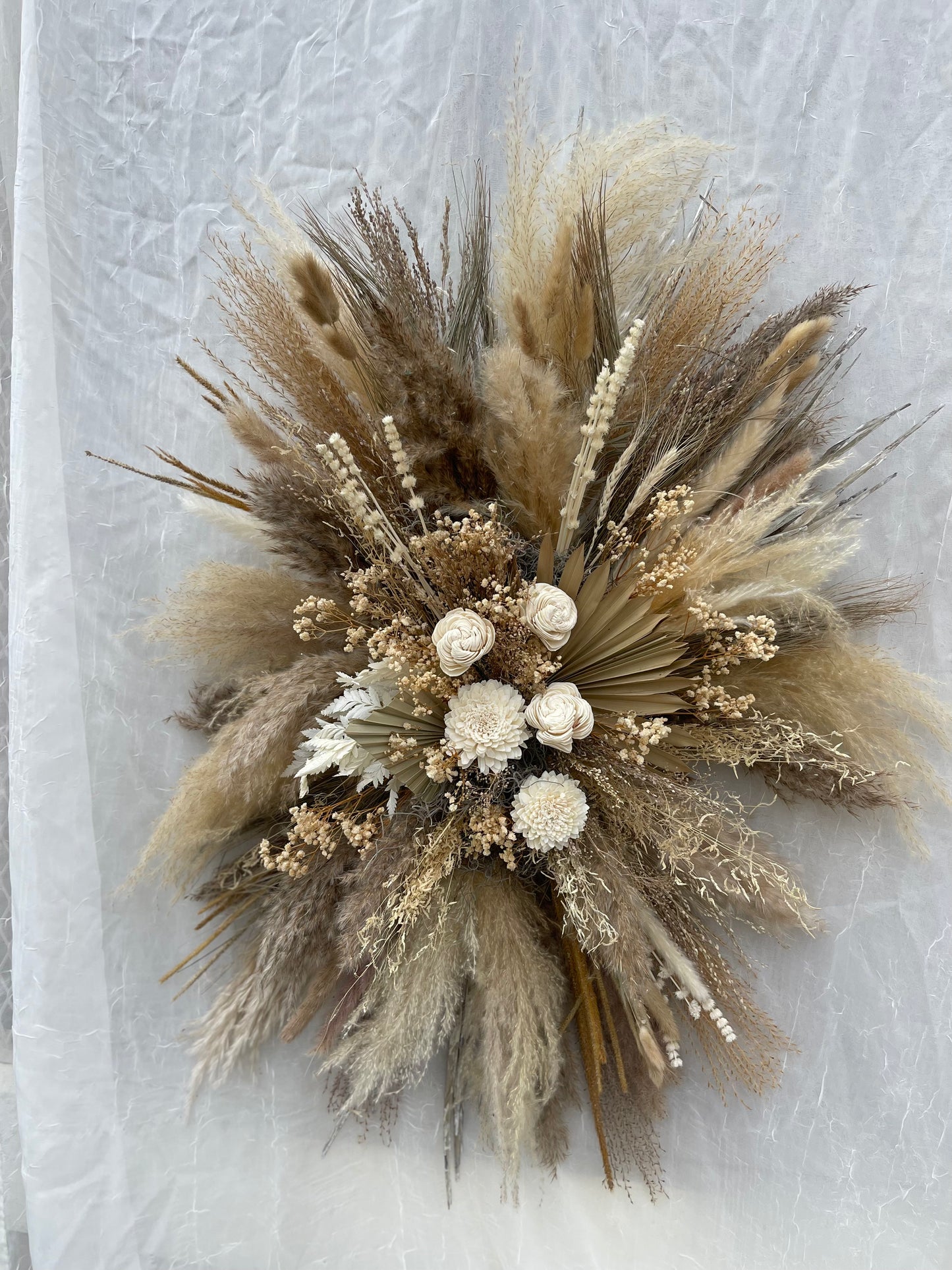 Pampas grass wall decor
