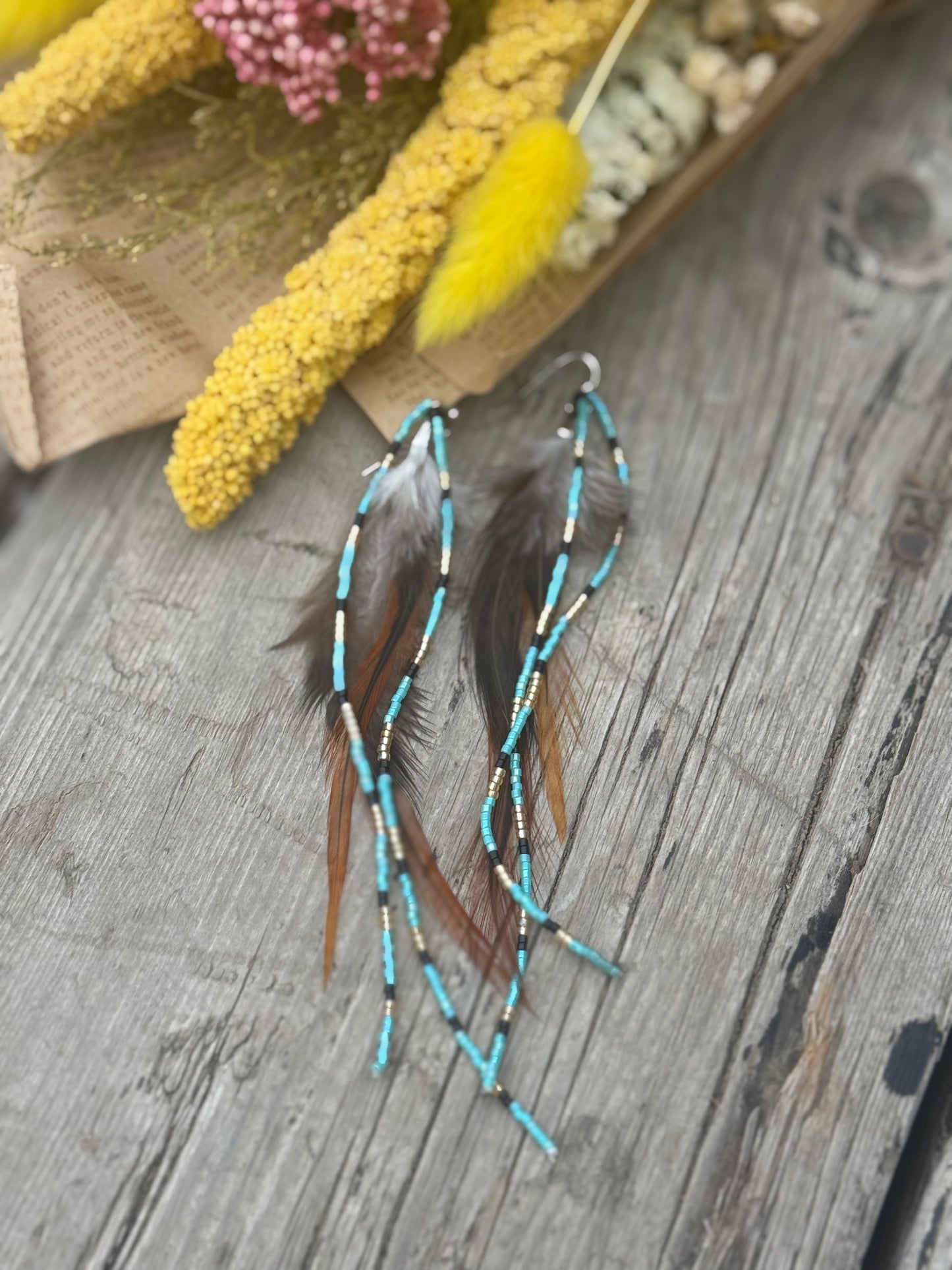 Long boho earrings