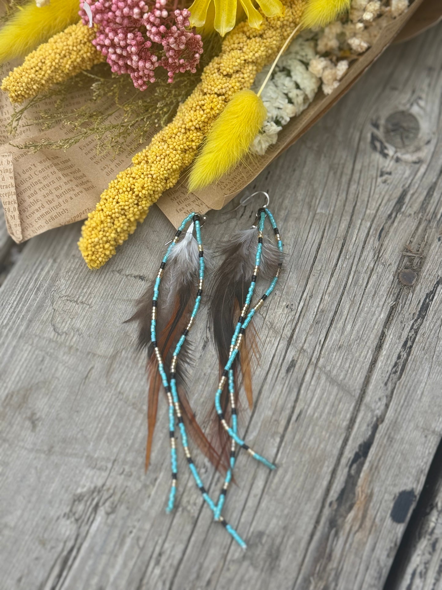 Long boho earrings